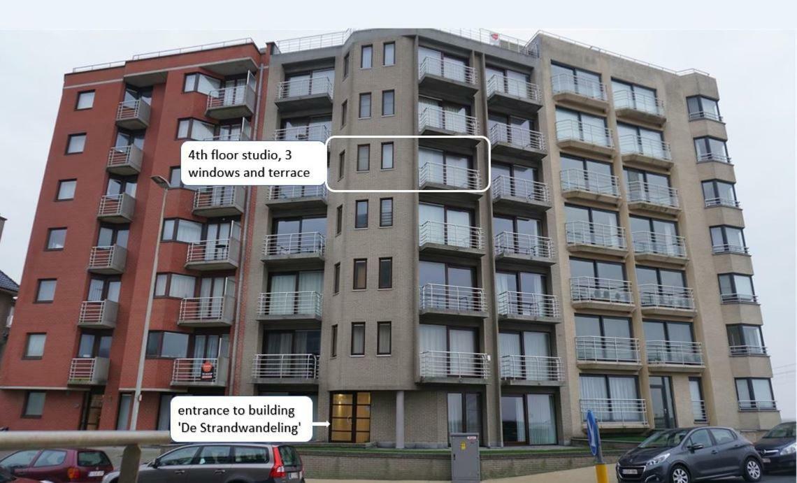 Studio Apartment 'De Strandwandeling' With Frontal Sea View Near オステンド エクステリア 写真
